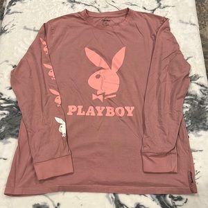 Pink playboy long sleeve t-shirt